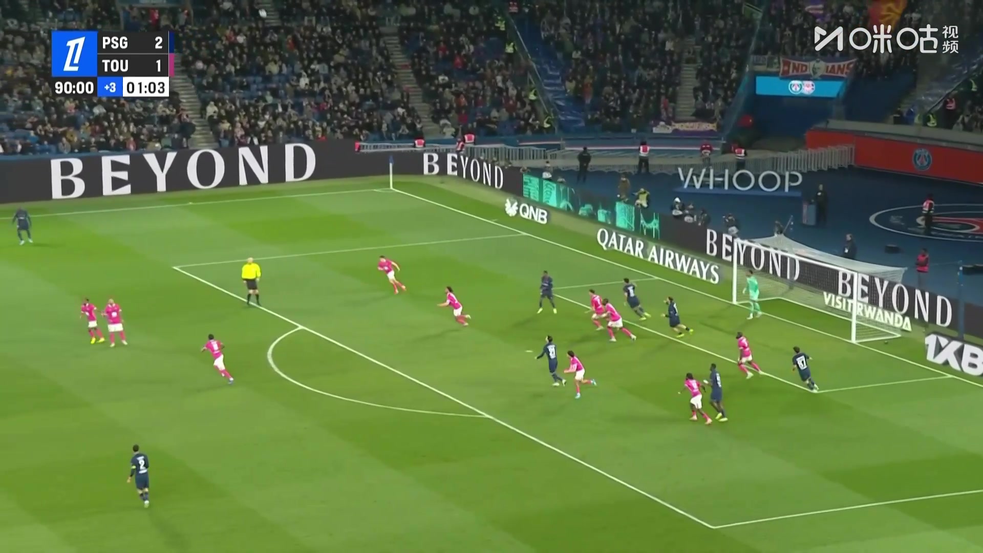 大巴黎杀死比赛门德斯断球助攻拉莫斯外围兜射死角破门