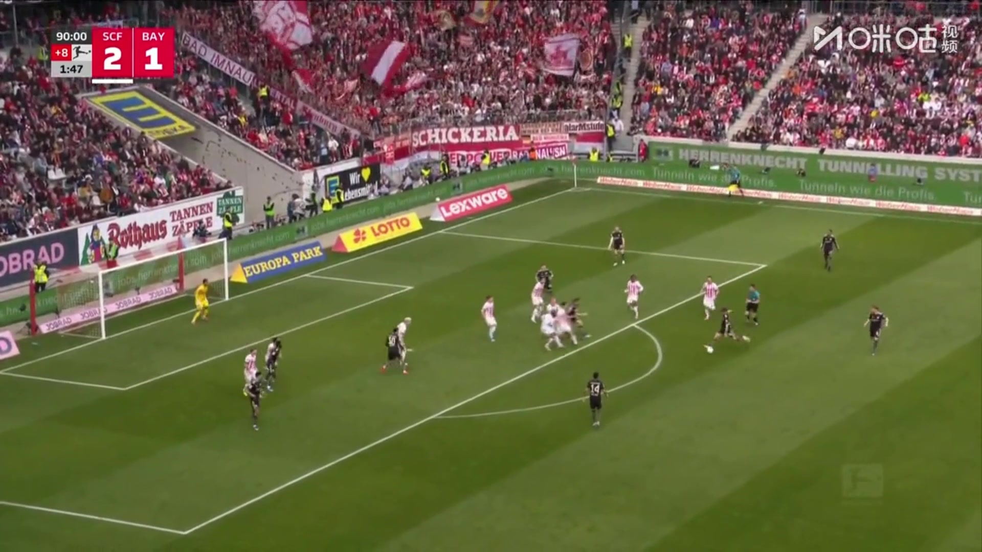 绝平比朔夫远射破门梅开二度拜仁2-2追平弗赖堡