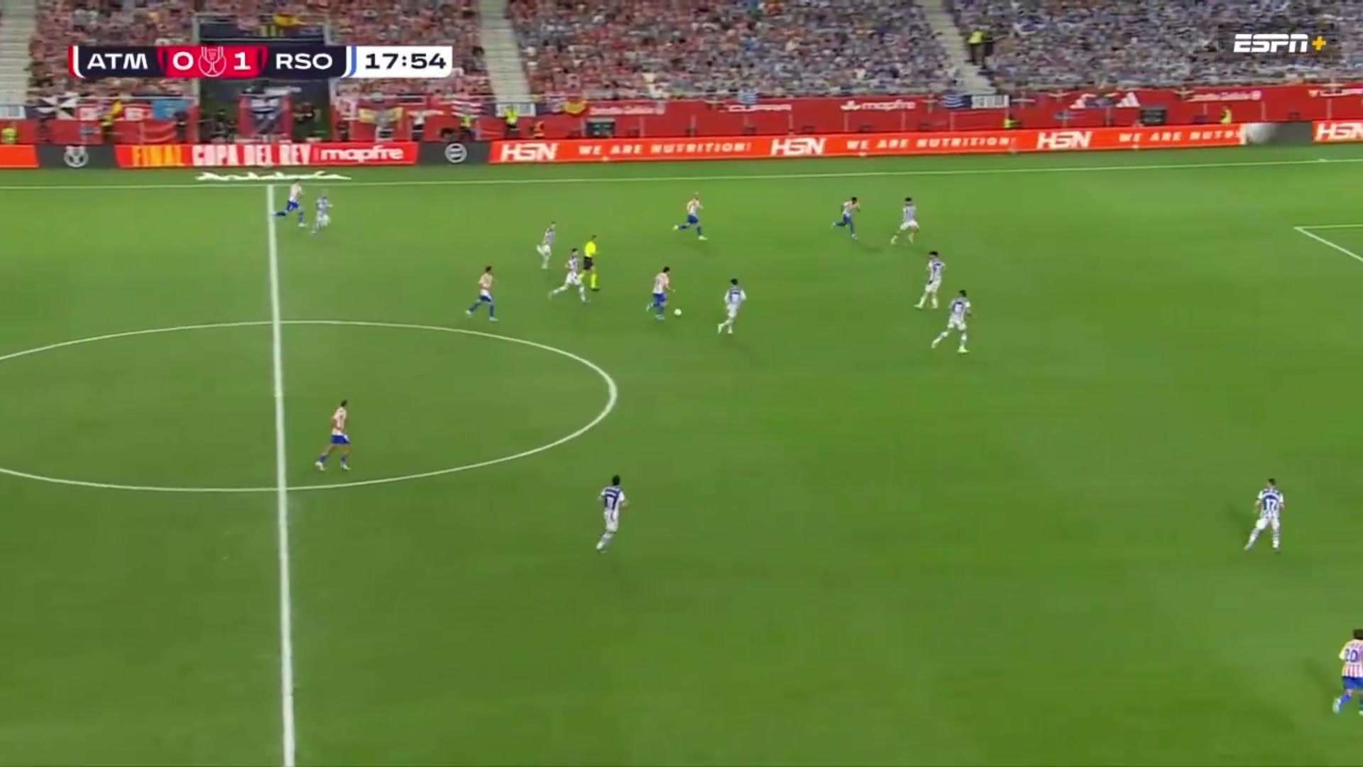 马竞扳平格列兹曼左路横敲卢克曼低射远角破门