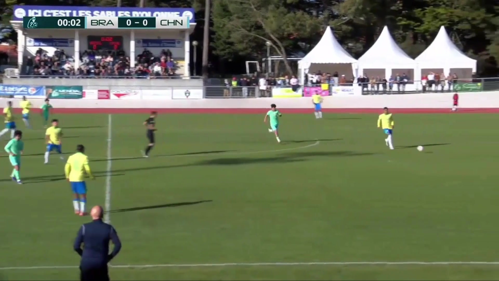 集锦蒙太古杯-李家进超远吊射造险 U16国足0-1巴西